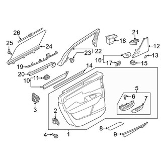 Volvo OE - Rear Door - Interior Trim (With Sunshade)