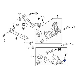 Volvo OE - Rear Lower Rear Inner Rearward Suspension Control Arm Bushing