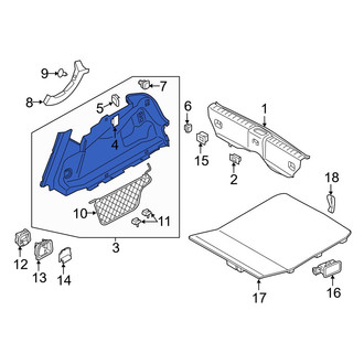 Volvo OE - Rear Right Trunk Trim Panel