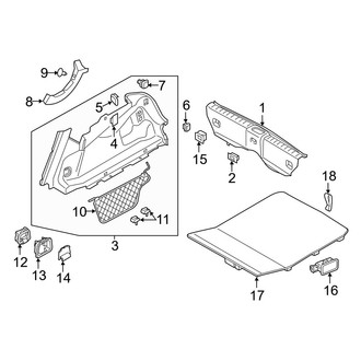 Volvo OE - Rear Body & Floor - Interior Trim (Trunk Trim), (B6 Plus / B6 Ultimate)