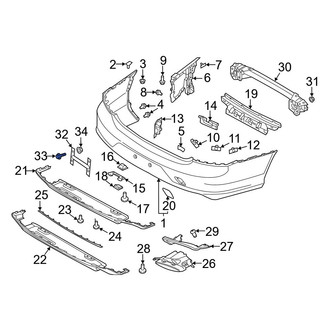 Volvo OE - Rear License Plate Bracket Screw