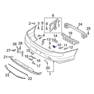 Volvo OE - Rear Center Left Parking Aid Sensor Housing