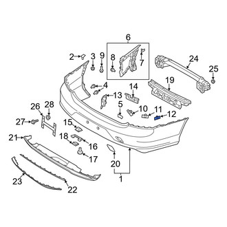 Volvo OE - Rear Left Outer Parking Aid Sensor Housing