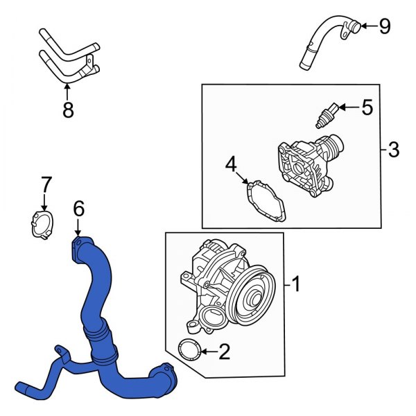 Volvo OE 32208970 Engine Coolant Pipe