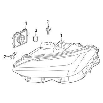 Volvo OE - Front Lamps - Headlamp Components (From CH# 27394, From CH# 51346)