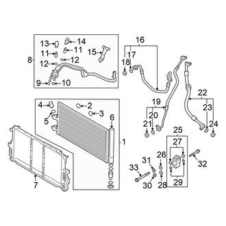 Volvo OE - Air Conditioner & Heater - Condenser, Compressor & Lines (Condenser & Lines)