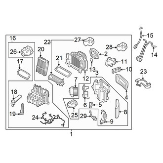Volvo OE - Air Conditioner & Heater - Evaporator & Heater Components