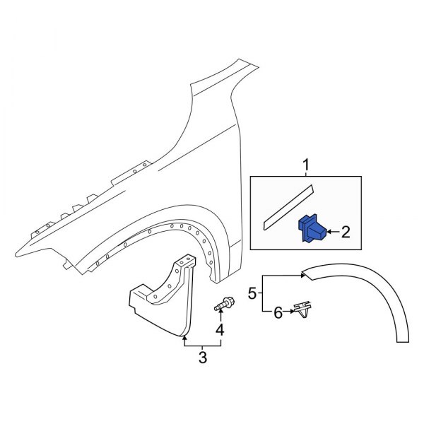 Volvo OE 30622764 Fender Flare Clip