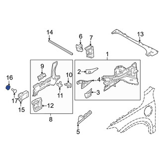 Volvo OE - Frame Rail End Nut
