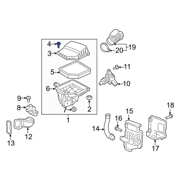 Air Filter Housing Screw