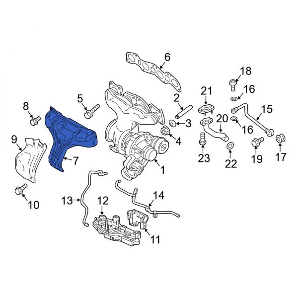 Turbocharger Mount Heat Shield