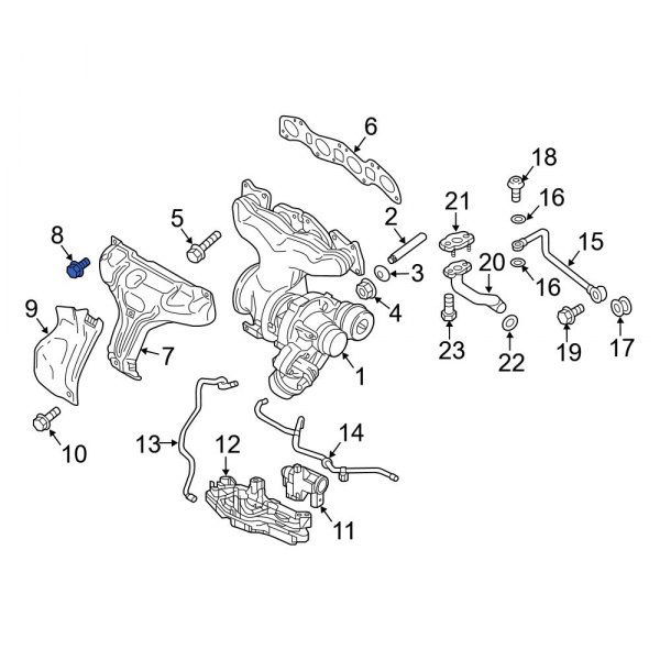 Turbocharger Mount Heat Shield Bolt