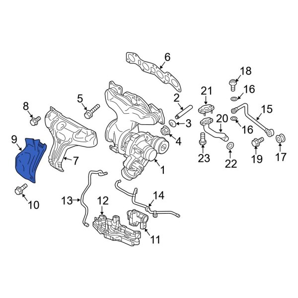 Turbocharger Mount Heat Shield