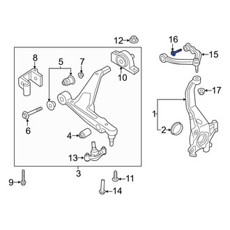 Volvo OE - Front Upper Suspension Control Arm Bolt