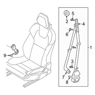 Volvo OE - Restraint Systems - Front Seat Belts (T6)