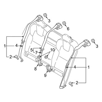 Volvo OE - Restraint Systems - Rear Seat Belts (T6)