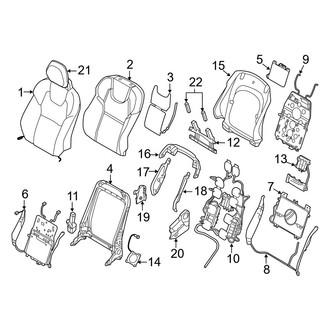 Volvo OE - Seats & Tracks - Passenger Seat Components (Seat Back)