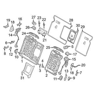 Volvo OE - Seats & Tracks - Rear Seat Components (Seat Back Components, Seat Frame & Components)