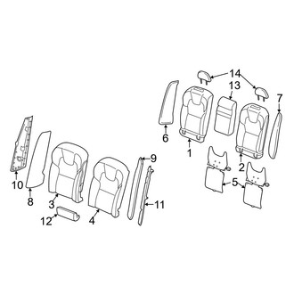 Volvo OE - Seats & Tracks - Rear Seat Components (Covers & Components, Seat Back Components)