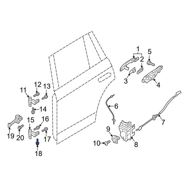 Door Hinge Bolt