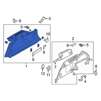 Volvo OE - Rear Right Lower Interior Quarter Panel Trim Panel