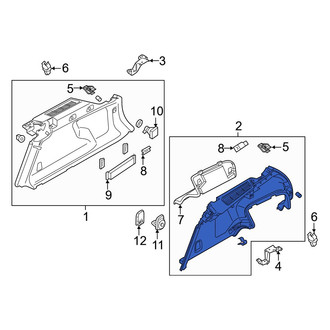 Volvo OE - Rear Left Lower Interior Quarter Panel Trim Panel