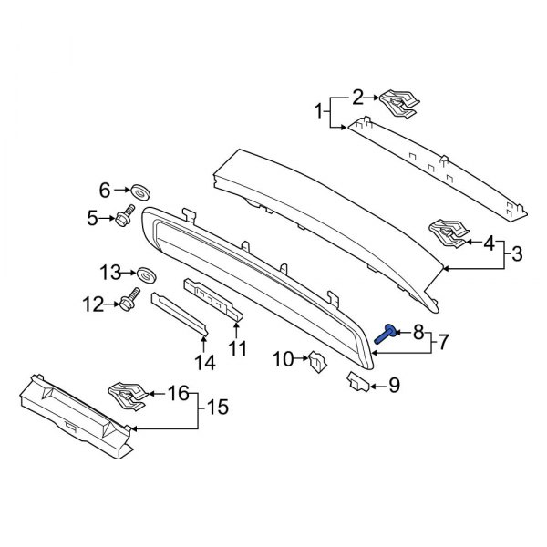 Liftgate Trim Cover Screw