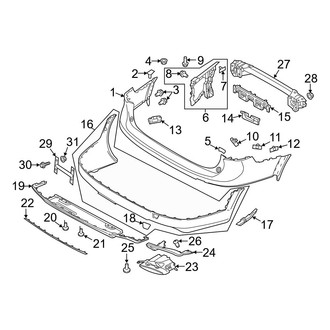 Volvo OE - Rear Bumper - Bumper & Components (T6)