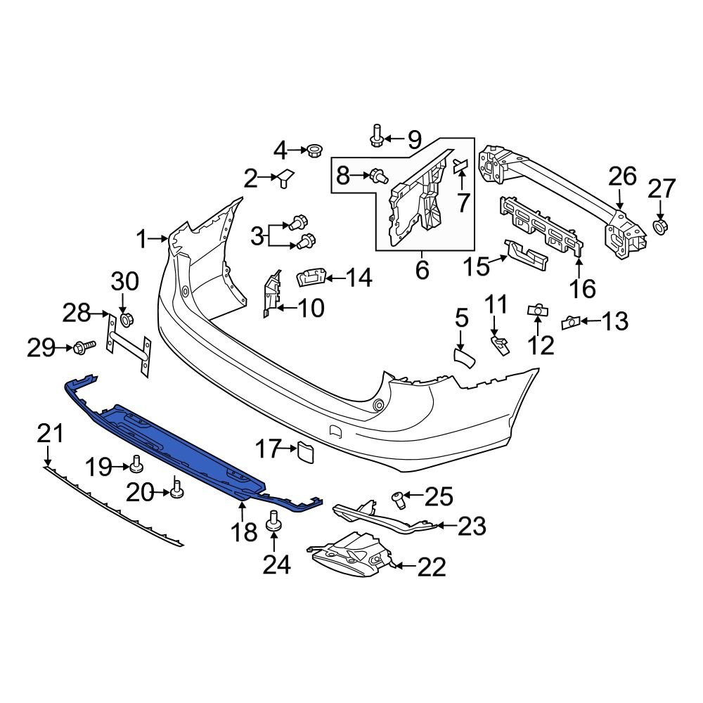 Volvo OE 31383303 Rear Valance Panel