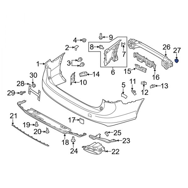 Bumper Impact Bar Nut