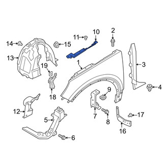 Volvo OE - Front Right Upper Fender Rail Reinforcement