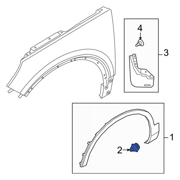 Wheel Arch Molding Clip