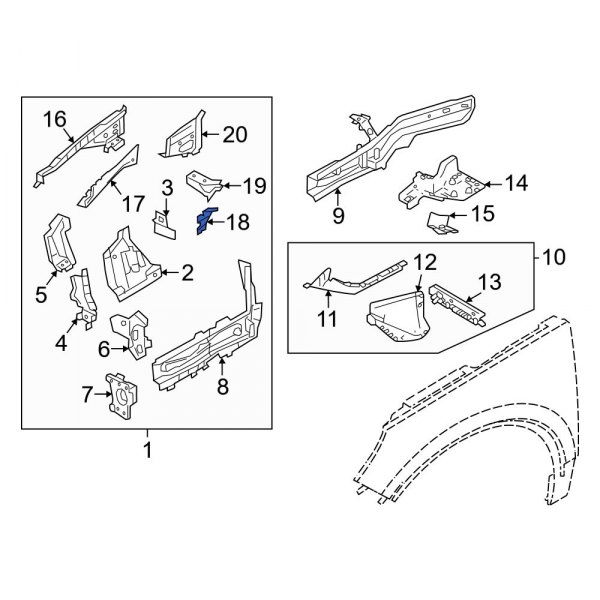 Fender Rail Bracket