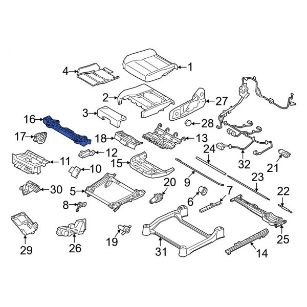 Volvo OE 31446974 Front Left Outer Seat Trim Panel