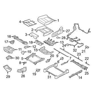 Volvo OE - Seats & Tracks - Driver Seat Components (Seat Cushion)