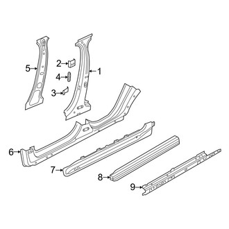 Volvo OE - Pillars, Rocker & Floor - Center Pillar & Rocker