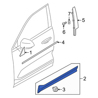 Volvo OE - Front Right Door Molding