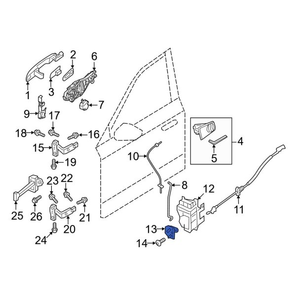 Door Lock Striker Plate