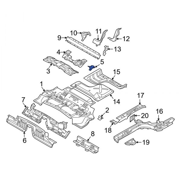 Child Restraint Anchor Plate Bracket