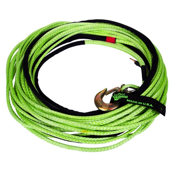 VooDoo Offroad® - 3/8" x 80' Green Synthetic Winch Line with Standard Hook End