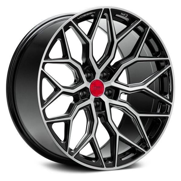 VOSSEN® - HF-2 Gloss Black with Brushed Face
