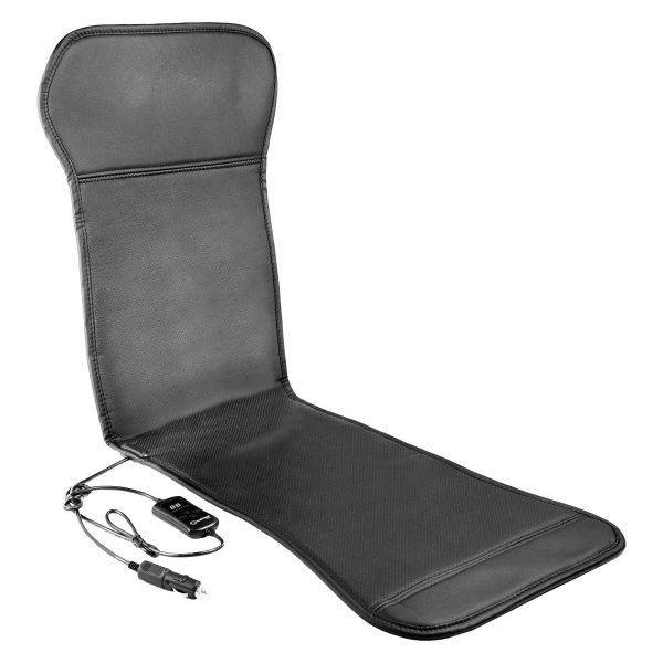  Wagan® - 12V Deluxe Sport Black Heated Seat Cushion