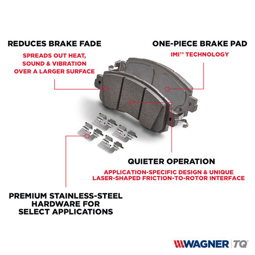 Wagner® QC1843 - ThermoQuiet™ Ceramic Front Disc Brake Pads