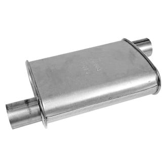 Walker® - Steel Oval Installer Turbo Aluminized Exhaust Muffler (2" Offset ID, 2" Offset OD, 11" Length)