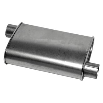 Walker® - Steel Oval Installer Turbo Aluminized Exhaust Muffler (2" Offset ID, 2" Offset OD, 14" Length)