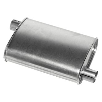 Walker® - Steel Oval Installer Turbo Aluminized Exhaust Muffler (2.25" Offset ID, 2.25" Offset OD, 14" Length)