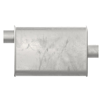 Walker® - Steel Oval Installer Turbo Aluminized Exhaust Muffler (2.5" Offset ID, 2.5" Center OD, 14" Length)