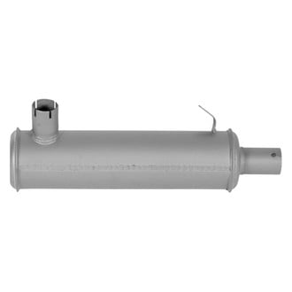 Walker® - Heavy Duty Steel Round Agricultural Aluminized Exhaust Muffler (1.375" Body Side ID, 1.5" Offset OD, 12" Length)