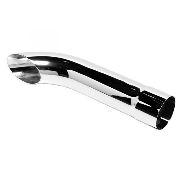 Walker® - Heavy Duty Fiber Material And Metal Laminate ID Style Angle Cut Chrome Exhaust Stack Pipe with Flared End