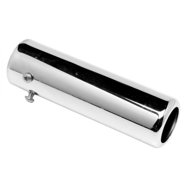 Walker® - Driver Side Steel Pencil Style Round Straight Cut Chrome Exhaust Tip